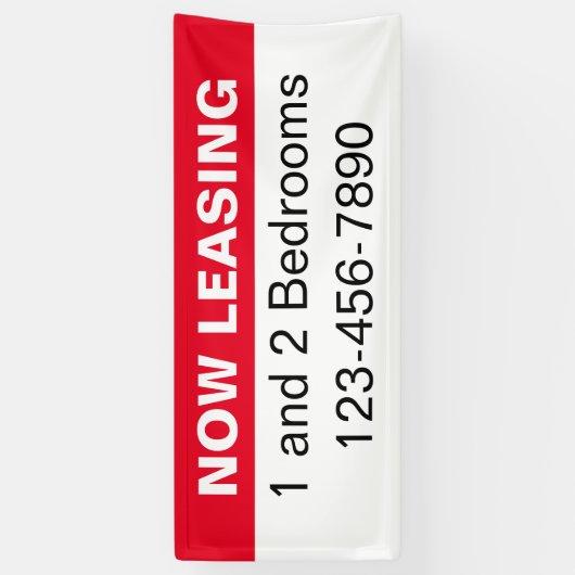 Vermietung von Red Black & White Apartments Banner (Vertikal)