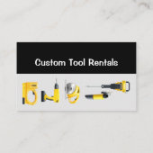 Vermietung von Werkzeugmaschinen Visitenkarte (Rückseite)