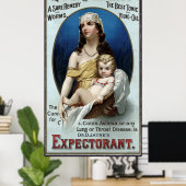 VERMIFUGE WORM and LUNG MEDICINE 1889 Poster (Heimbüro)