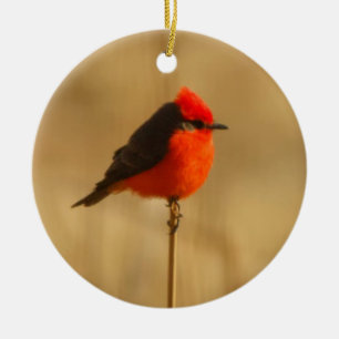 Vermilion Flycatcher Keramik Ornament