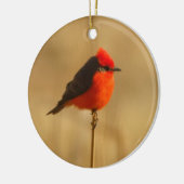Vermilion Flycatcher Keramik Ornament (Links)