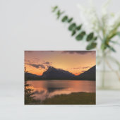 Vermilion Lakes Sunset Postkarte (Stehend Vorderseite)