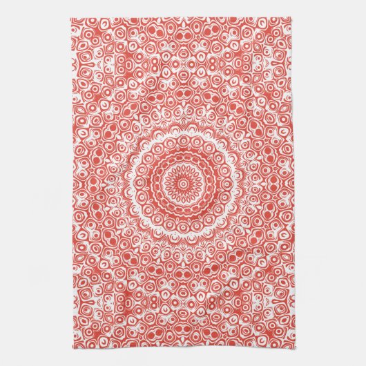 Vermilion Mandala Pattern Geschirrtuch (Vertikal)