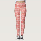 Vermilion Mandala Pattern Leggings (Vorderseite)