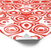 Vermilion Mandala Pattern Poster (Ecke)