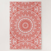 Vermilion Mandala Red Kaleidoscope Design Puzzle (Vertikal)
