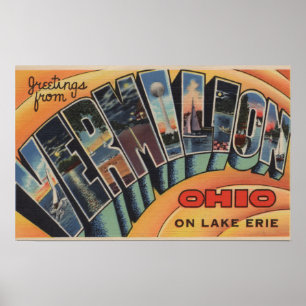 Vermilion, Ohio - Große Buchstabenszenen Poster