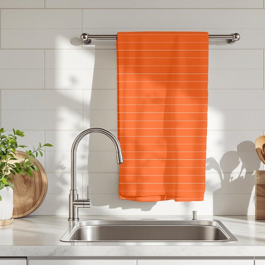 Vermilion Rot und Weiß, horizontal gestreift Geschirrtuch