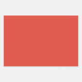 Vermilion Roter Herbst Saison solide Farbe Geschenkpapier Set (Vorderseite 2)