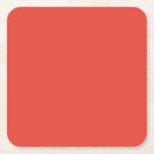 Vermilion Roter Herbst Saison solide Farbe Rechteckiger Pappuntersetzer (Vorderseite)