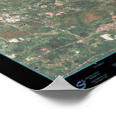 Vermilion-See, Minnesota-Satellitenposter Poster (Ecke)