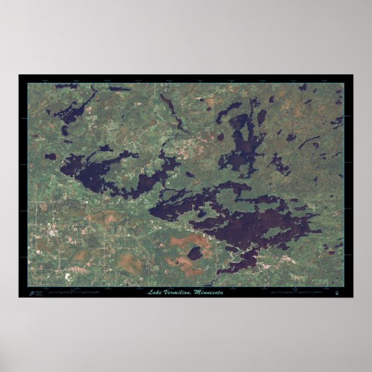 Vermilion-See, Minnesota-Satellitenposter Poster (Vorne)