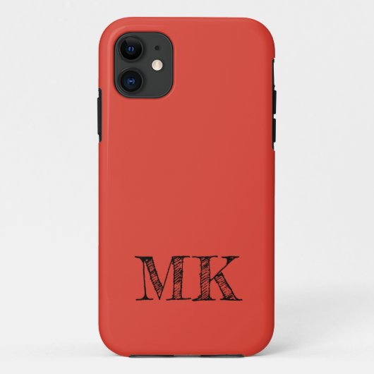 Vermilion Solid Color | Modernes Minimal Case-Mate iPhone Hülle (Rückseite)