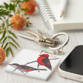 "vermillian flycatcher" schlüsselanhänger (Vorderseite rechts)