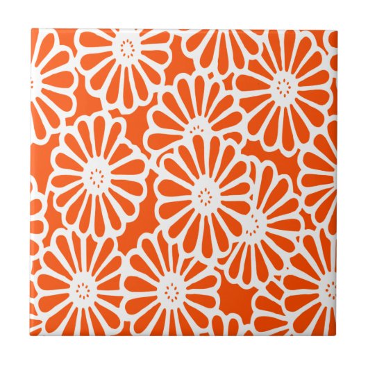 Vermillion Asian Moods Floral Fliese (Vorderseite)