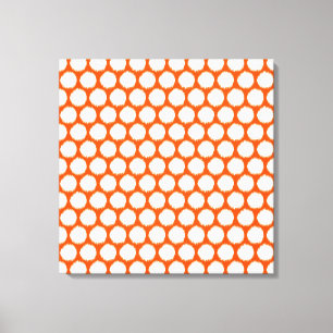 Vermillion Asian Moods Ikat Dots Leinwanddruck