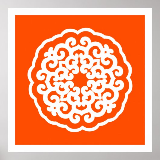 Vermillion Asian Moods Mandalla Poster (Vorne)