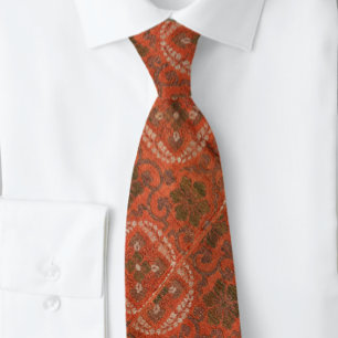 Vermillion Braune Medaillon-Renaissance  Krawatte