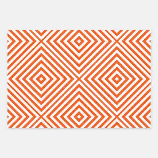Vermillion Diamond Zickzack Geschenkpapier Set (Vorderseite 3)