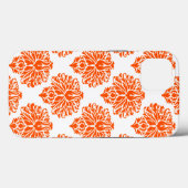 Vermillion Elegant Damask Case-Mate iPhone Hülle (Rückseite (Horizontal))
