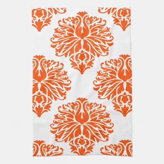 Vermillion Elegant Damask Handtuch (Vertikal)