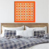 Vermillion Elegant Grid Dots Leinwanddruck (Insitu (Schlafzimmer))