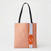 Vermillion Elegantes Zickzack Design mit Monogramm Tasche (Vorderseite)