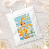 Vermillion Goldfish in Pastelblase Wasser Geschenktütchen (Ausgeschnitten)