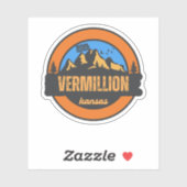 Vermillion, Kansas Aufkleber (Blatt)
