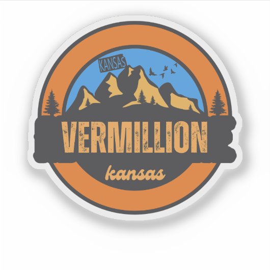 Vermillion, Kansas Aufkleber (Vorderseite)