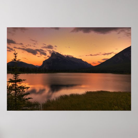 Vermillion Lakes Sunset Poster (Vorne)