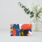 Vermillion Schwarzes u. Marine - abstrakter Visitenkarte (Stehend Vorderseite)