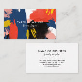 Vermillion Schwarzes u. Marine - abstrakter Visitenkarte (Vorne/Hinten)