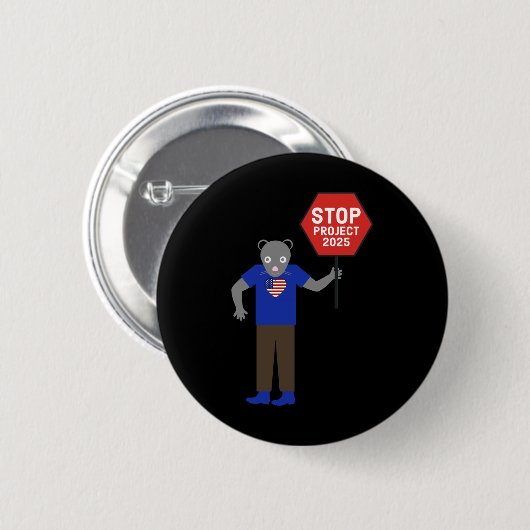 "vermin" Aktivist Stopp Projekt 2025. Button (Vorne & Hinten)
