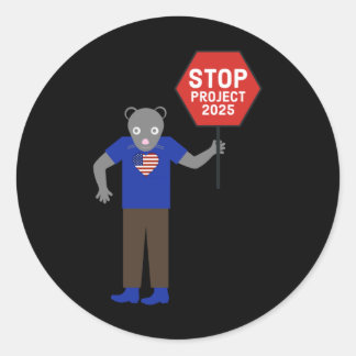 "vermin" Aktivist Stopp Projekt 2025. Runder Aufkleber
