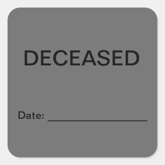 Verminderte Patientenkennzeichnungen Quadratischer Aufkleber (Vorderseite)