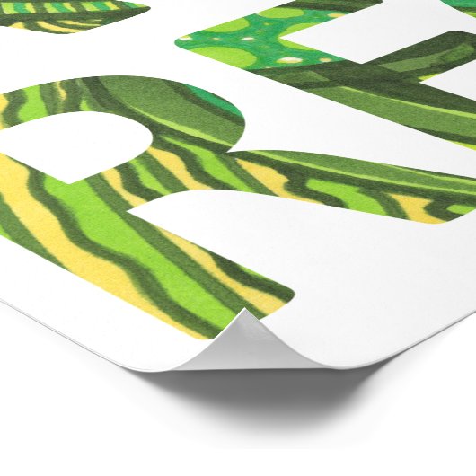 Verminderung der Wiederverwendung Gerecycelt grüne Poster (Ecke)