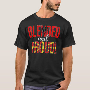 Vermischte und stolze Staatsangehörigkeit Hälfte d T-Shirt