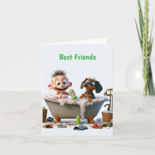 Vermisse beste Freundin Dachshund Karte