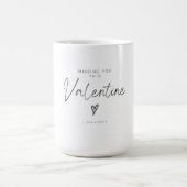 Vermisse dich dieses Valentins-Skript-Herz Kaffeetasse (Mittel)