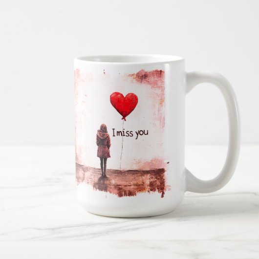 Vermisse dich Geschenk Kaffeetasse (Rechts)