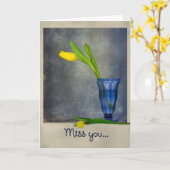 Vermisse Dich Karte (Gelbe Blume)