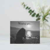Vermisse dich Postkarte (Stehend Vorderseite)