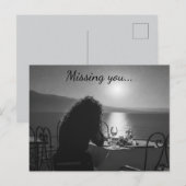 Vermisse dich Postkarte (Vorne/Hinten)