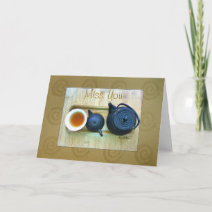 Vermisse-Dich-Tee-Arrangement Stillleben-Fotografi Karte