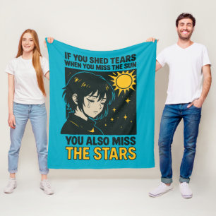 Vermisse die Sterne Fleecedecke