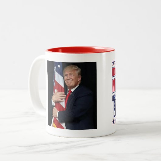Vermissen Sie mich noch - Präsident Trump Zweifarbige Tasse (Vorderseite Links)