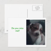 Vermissen Sie mich? Postkarte (Vorne/Hinten)