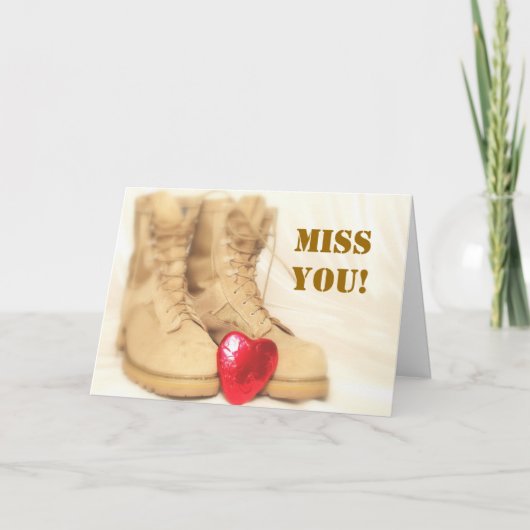 vermissen Sie militärische Kampfstiefel Karte (Vorderseite)