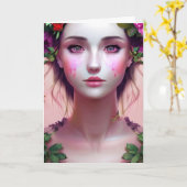 Vermisst | Beautiful Ethereal Woman Fantasy Art Karte (Gelbe Blume)